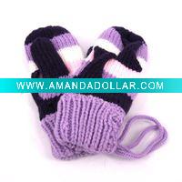 Wholesale Acrylic Children Gloves Purple