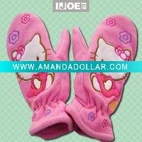 Wholesale polar fleece glove with embroidery