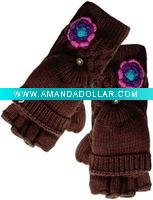 knitted glove half finger glove