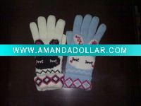 Wholesale Fashion rabbit grils jacquard gloves,hot cheap style