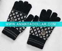 Knit wool winter gloves