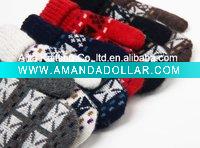 Wholesale knitting wool winter gloves