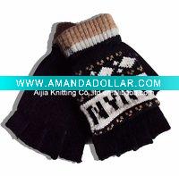 Fahion magic wool jacquard gloves