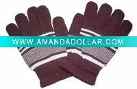 Knitting acrylic winter gloves