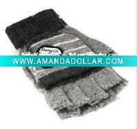 Wool knitted warm winter gloves