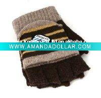 Wool knitted warm winter gloves