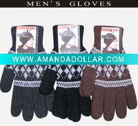 Wool knitted jacquard gloves