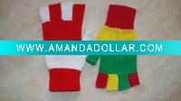 Knit acrylic half finger gloves