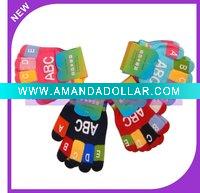 Wholesale Fashion children acrylic print gloves