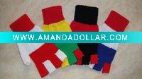 Magic knit half finger gloves