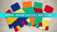 Acrylic knitted half finger gloves