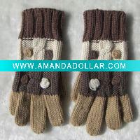 ladies' iceland wool knitted winter fashion warm glove