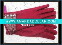 Wholesale 2010 fashion women's wool glove/ lady's fleece glove/pashm glove