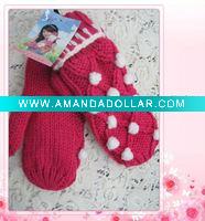 Wholesale girl's knit gloves
