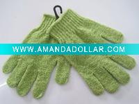 solid colour bath gloves