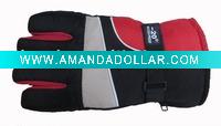 contrast color ski gloves