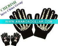 Wholesale halloween glove,offset print,fluorescence,anti-slipping
