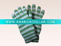 Wholesale stripe glove/knitted glove/ladies' glove