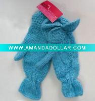 Wholesale hzs1120002 winter knitted fashion girl's gloves stocks