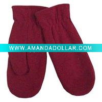 Wholesale 100% polyester solid polar fleece glove