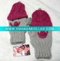 hzs1120001 winter knitted fashion girl's gloves stocks