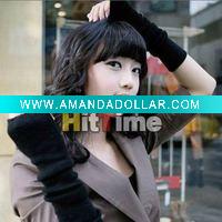 Wholesale Arm Warmers Long Gloves Fingerless Mittens Funk Black Wholesale