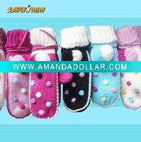 Wholesale cute lady's winter knitted glove