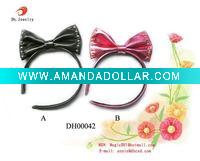 Wholesale 2011 fashion feather ribbon flower bowknot hair clip elastic hair accessories headhand