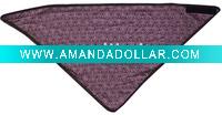 two layers triangle bandana (cotton on one side, polar fleece on another side)