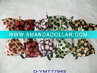 Wholesale Fashion hair band with ribbon bow in polka dotted satin