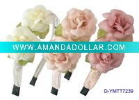 Wholesale Fashion Hair Band with Heat Setting Rose for Spring and Summer