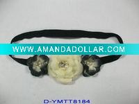 Wholesale Fashion heat setting hair wrap with rose for youth