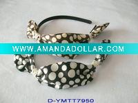 Wholesale Fashion women's head band in doted satin