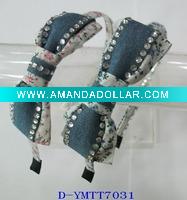 Wholesale Jean metal hair band with crystal