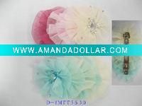Wholesale Fashion Hair Barrette and Mesh Flower