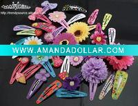 Wholesale HAIR ACCESSORY / NEWEST HAIR SNAP BARRETTES FOR KIDS WITH FLOWERS