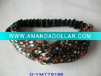 Wholesale Fashion hair bandana in little flower print Satin