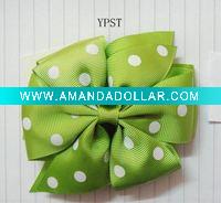 Wholesale hair flowers,Flower-like pattern,white dot pattern,fashion hair accessories,girls' accessories