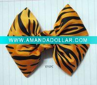 Wholesale hair bow zebra print hair barrette HBB-1615