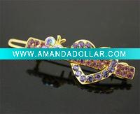 Wholesale heart rhinestone hair clips