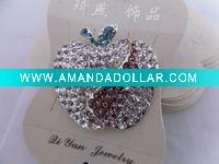 Rhinestone Floral Ponytail Holders