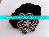 Rhinestone floral Ponytail Holders