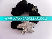 Rhinestone starfish Ponytail Holders