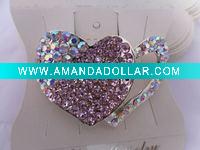 Wholesale Rhinestone heartPonytail Holders