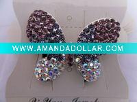 Rhinestone Floral Ponytail Holders