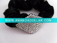 Rhinestone floral Ponytail Holders
