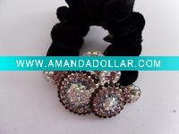 Rhinestone bear Ponytail Holders