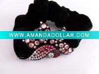 Rhinestone floral Ponytail Holders