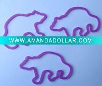 Wholesale HOT SELLING! Promotional silicone rubber band with animal shape