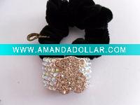 Rhinestone heartPonytail Holders